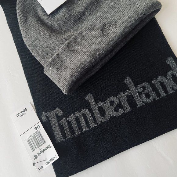 TIMBERLAND Men's Hat & Scarf Set NWT - Picture 2 of 7
